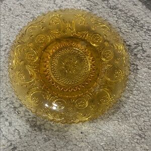 Elegant Gold Decorative Glass Plate